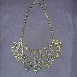Gold Coral Statement Necklace – Women Jewelry